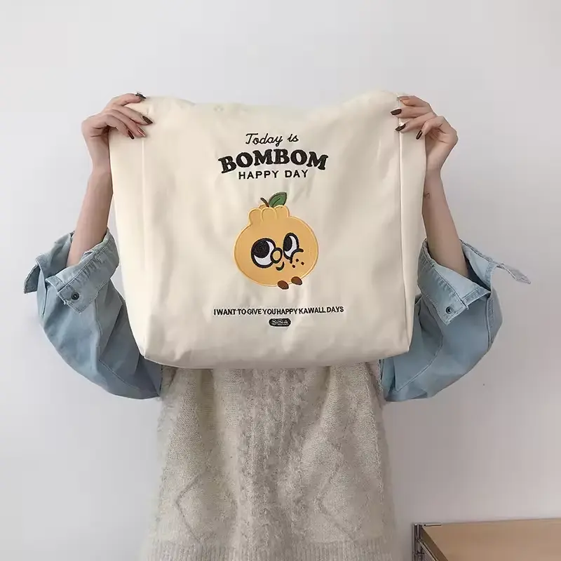 custom large canvas tote bags printing